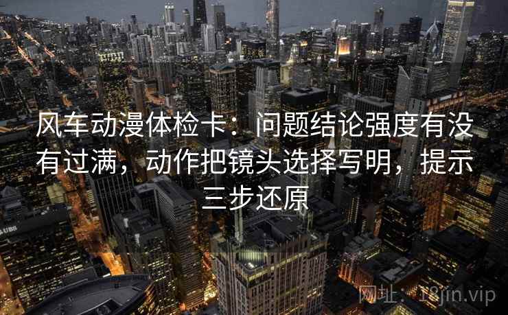 风车动漫体检卡:问题结论强度有没有过满,动作把镜头选择写明,提示三步还原