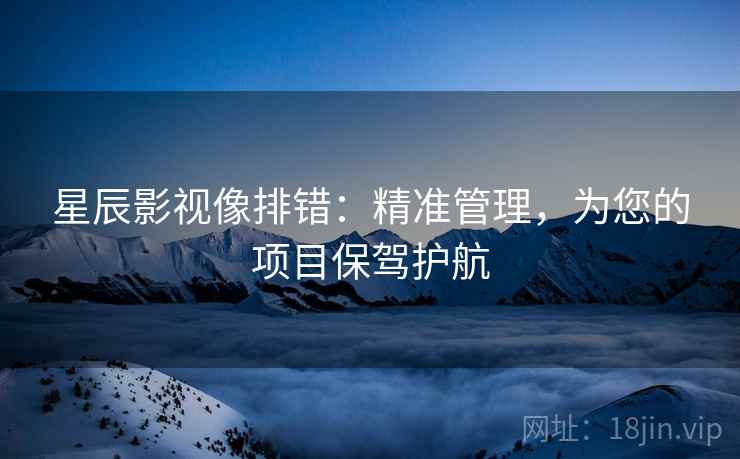 星辰影视像排错:精准管理,为您的项目保驾护航