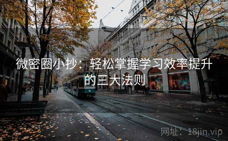 微密圈小抄：轻松掌握学习效率提升的三大法则